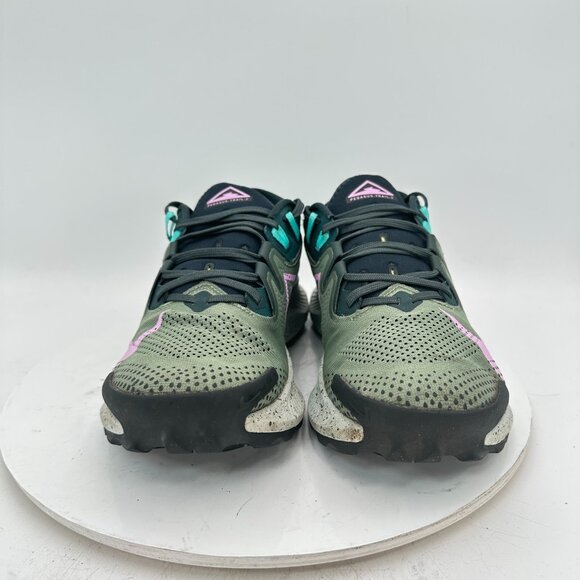 Nike Pegasus Trail 2 Women Sz 9.5 CK4309 300 Off Noir Limelight Laser Blue Shoe - Picture 2 of 11